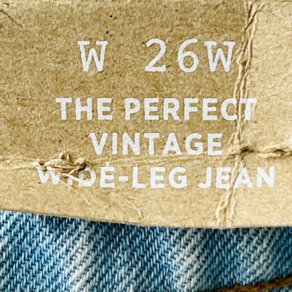 Madewell Wide Leg Jeans SIze 26W The Perfect Vintage  Light Wash - Picture 9 of 16